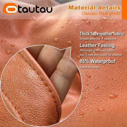 OTAUTAU 4ft Big Faux Leather Bean Bag Cover Without Filler Outdoor Beanbag Chaise Lounger Pouf Salon Game Movie Sac Puff DD004
