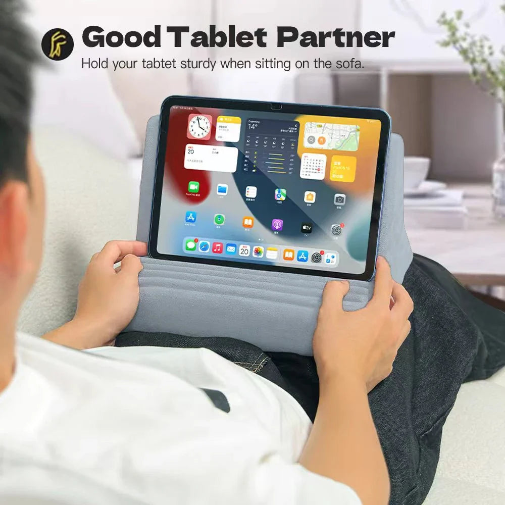 Tablet Pillow Bracket, Multi-Functional Phablet Support Bracket, Portable Multi-Angle Adjustable Electronic Book Reading Bracket