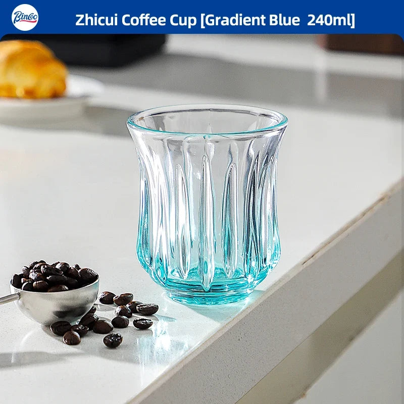 Bincoo High End Coffee Cup Elegant Retro Glass for Americano Dirty Flat White Espresso and Latte Available in 90/200/240/400ml