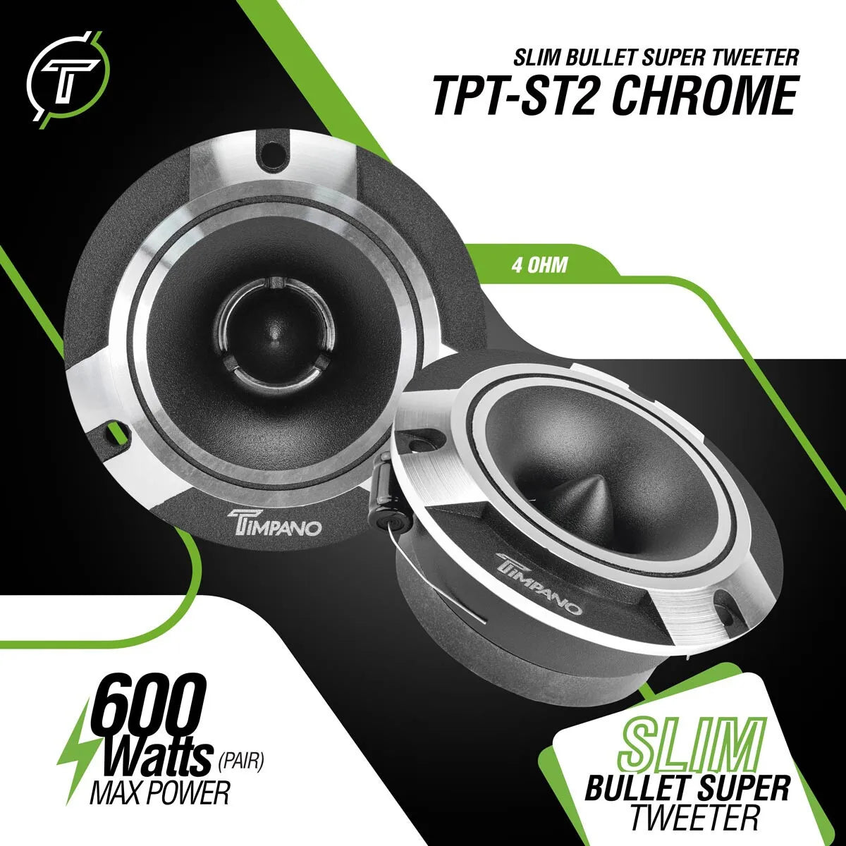 TIMPANO CAR AUDIO BUNDLE 2x 6.5" MIDRANGE SPEAKERS + 2x TWEETERS + 4 CHANNEL AMP