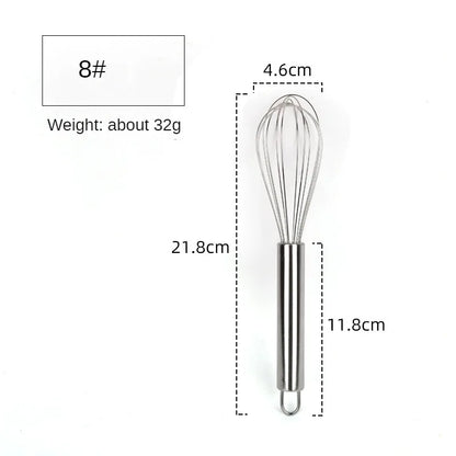 6/8/10/12inch Stainless Steel Egg Stirring Balloon Whisk Manual Egg Beater Mixer Kitchen Baking Utensil Cream Butter Whisk