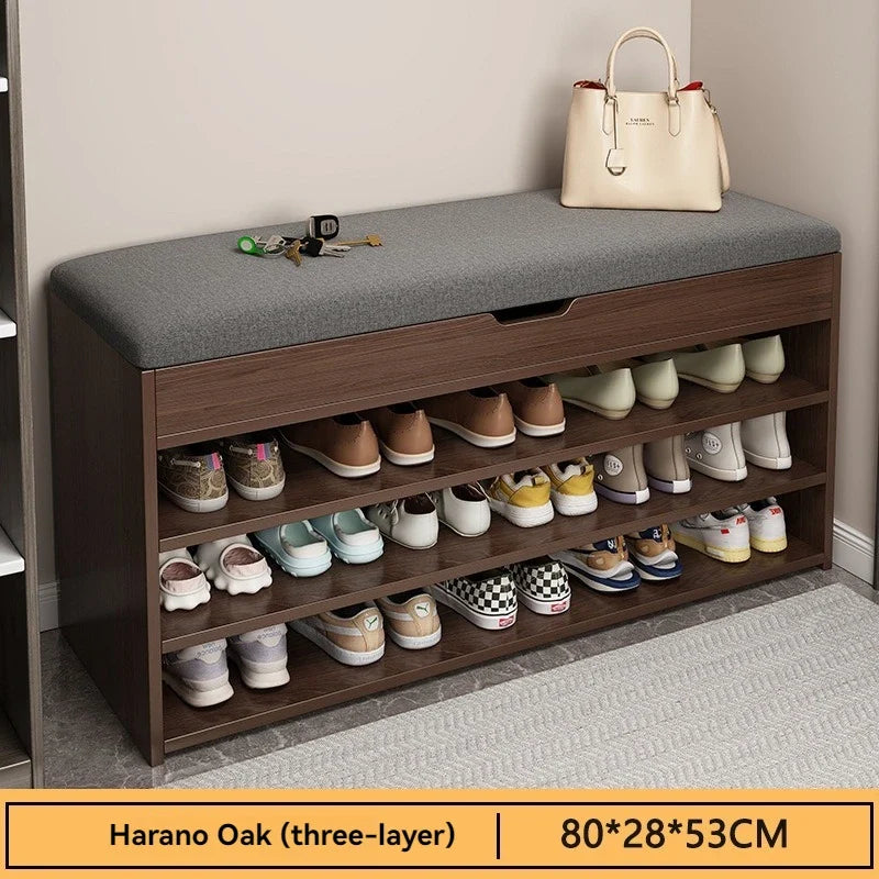 Entrance panel entrance, entrance hall, shoe wearing stool, entrance for sitting, long stool, shoe cabinet, shoe rack integrated