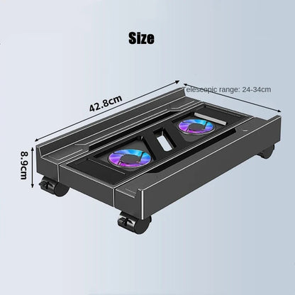 BEISHI Adjustable Computer CPU Holder with RGB Cooling Fan Heat Dissipation Heat Dissipation Mobile PC Tower Stand for Gamers