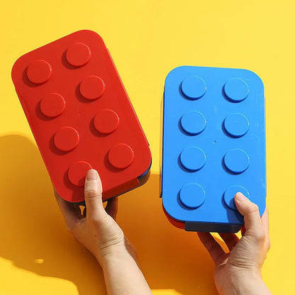 Creative Building Blocks Lunch Box Food Grade PP Picnic Fruit Salad Bento Box Student School Office Microwave Oven Meal Box