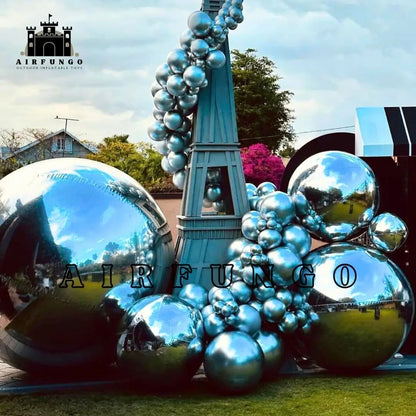 Airfungo Big Inflatable Mirror Balls INFLATABLE MIRROR BALL/SPHERE KIT (INCLUDES PUMP) - 4 SIZES / 6 PIECE KIT Customization