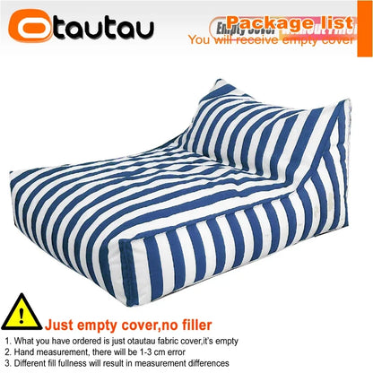 OTAUTAU Outdoor Waterproof Oxford Bean Bag Cover Floats Lounger SF343【No Filler Inside! You Need To Buy Filler By Yourself !】
