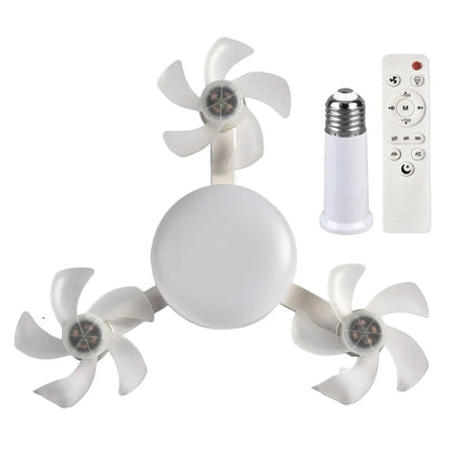 Intelligent ceiling light electric fan light Kitchen high wind power Silent Easy to clean e27 Screw Fan Light Restaurant Fan Eye