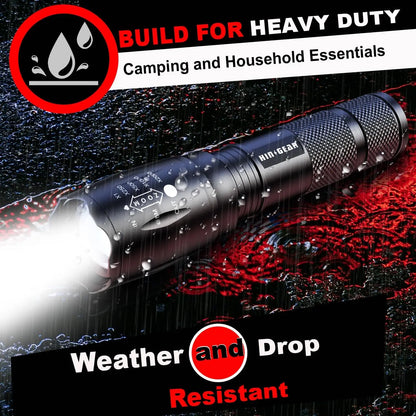 4-Pack Zoomable LED Tactical Flashlight, 2000 Lumens Water Resistant Portable Pocket Light for Emergency Camping