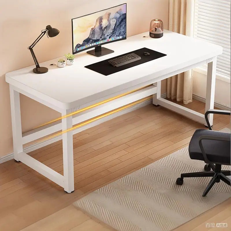 Solid wood computer desk, study desk, writing desk, long table, simple bedroom gaming desk, workbench
