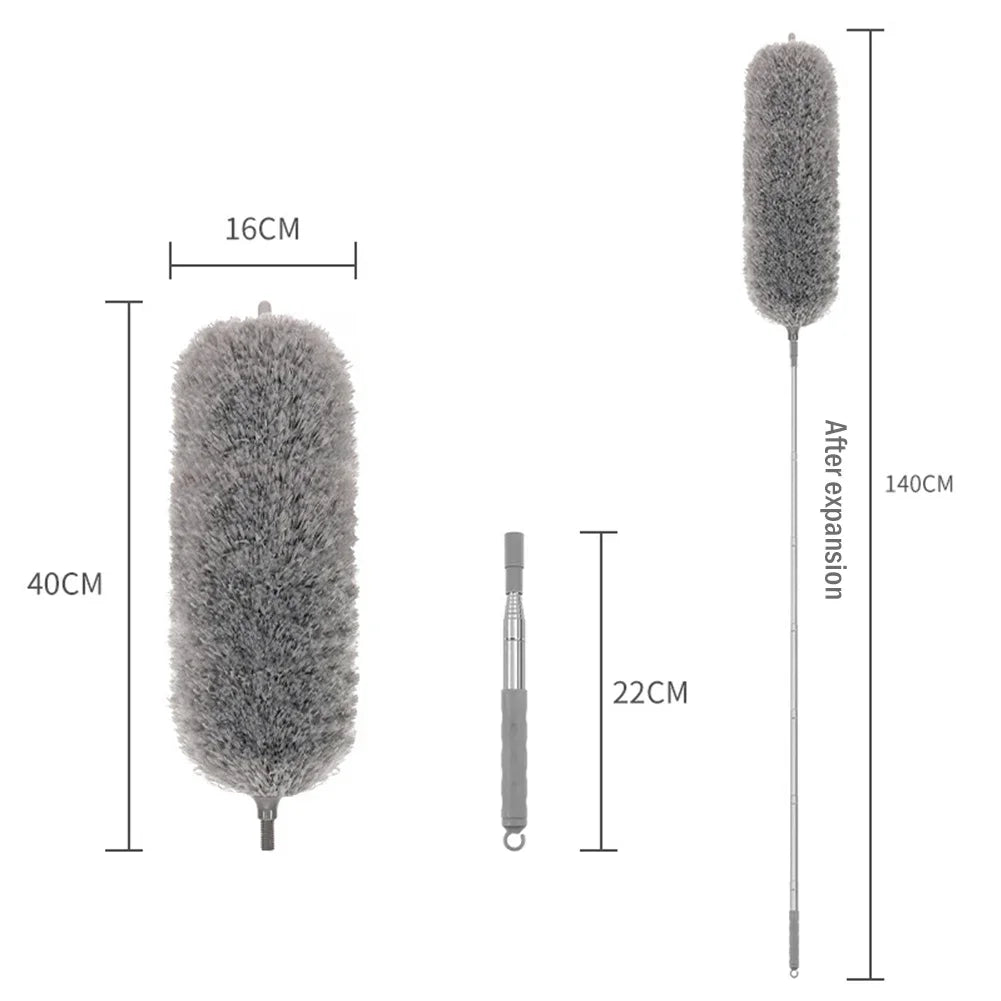 New Microfiber Duster Extendable Duster Cleaner Brush Telescopic Ceiling Microfiber Brushes Bendable Dust Cleaning