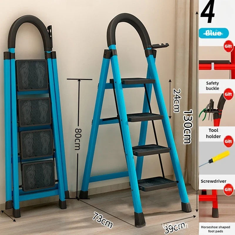 Ladder, zigzag ladder, folding ladder, three four five six step ladder, thickened carbon steel engineering ladder
