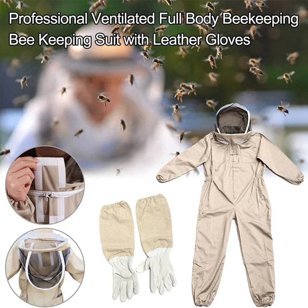Bee Outfit Bee Suit Gloves Bee Suit with Gloves Beekeeping Protective Suits Beekeeper Suit Bee Keeper Gear Coveralls Bee Outfit