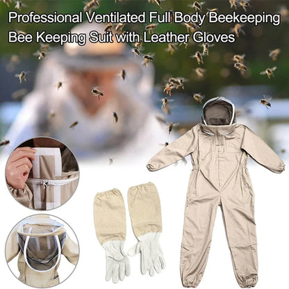 Bee Outfit Bee Suit Gloves Bee Suit with Gloves Beekeeping Protective Suits Beekeeper Suit Bee Keeper Gear Coveralls Bee Outfit