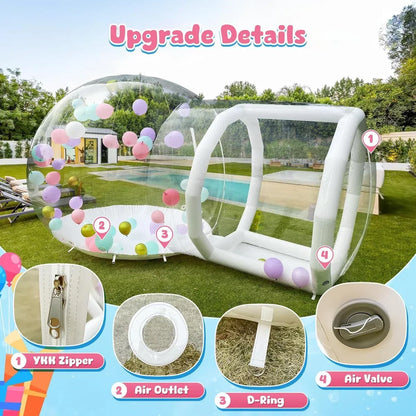 10ft TPU dia Inflatable Bubble Dome House Bounce House Hot Selling Transparent Inflatable Camping Tent with blower for Balloon