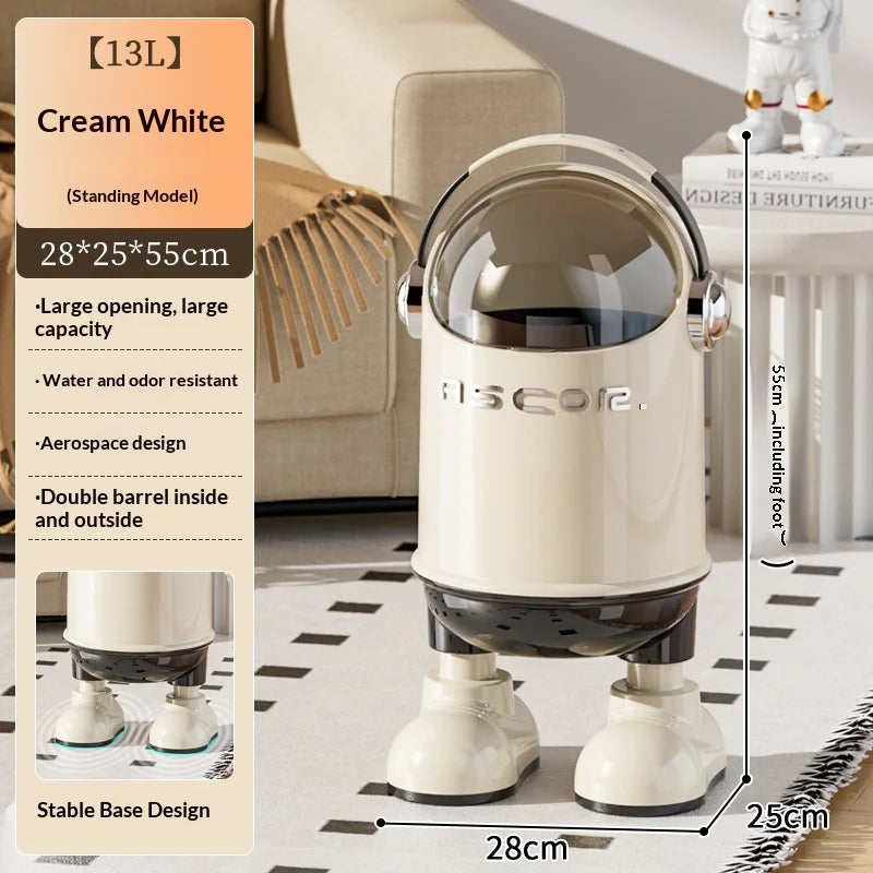 Touchless Sensor Trash Can Stainless Steel Premium Large Capacity Garbage Bin Kitchen Bathroom Bedroom Living Room Maison