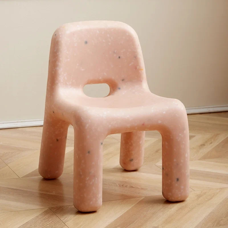 Nordic Style Plastic Chair with Backrest, Stylish Chair for Bedroom Living Room Dormitory & Entertainment Room