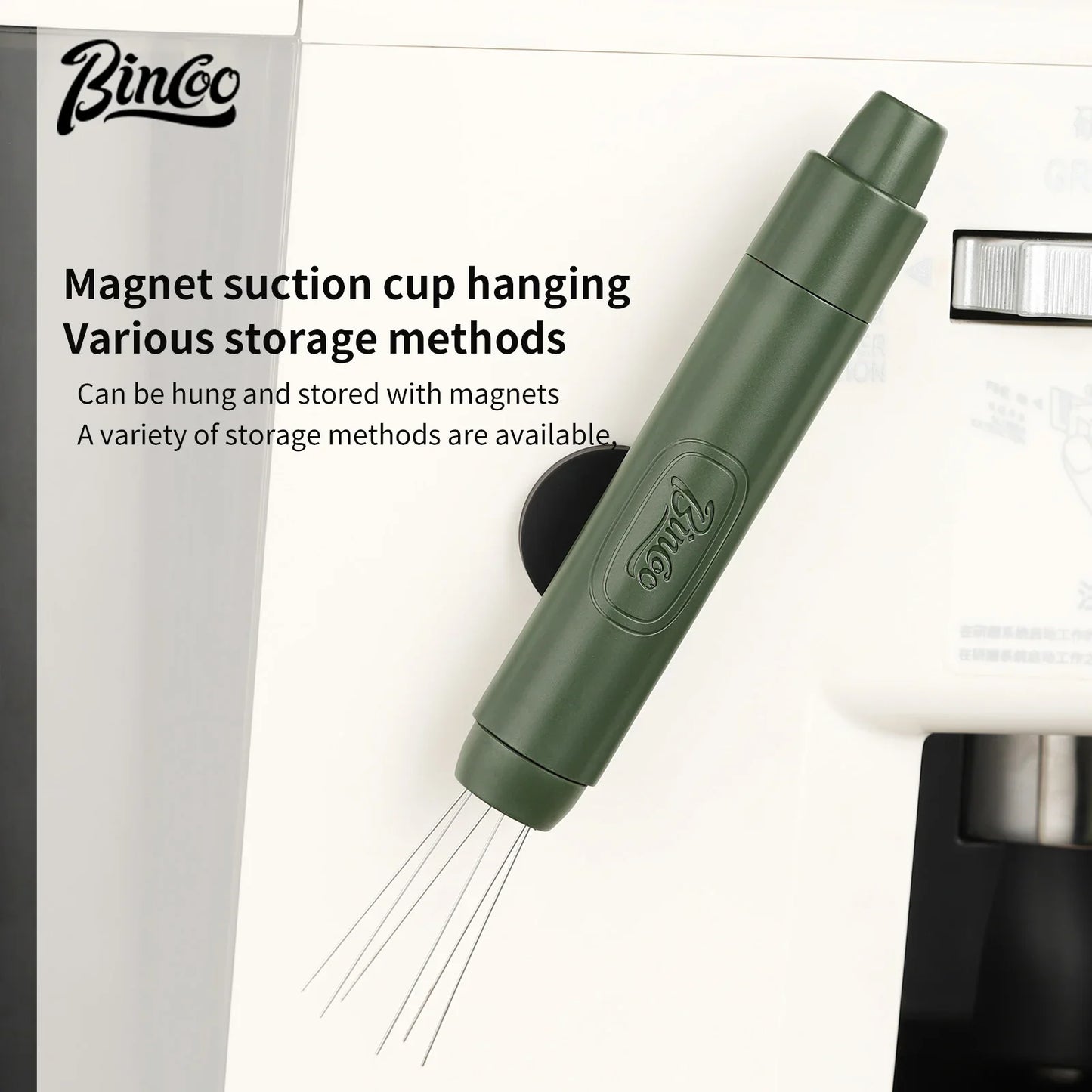 Bincoo Professional Espresso Distribution Needle Magnetic Telescopic Stainless Steel Clump Breaker Perfect for Stirring