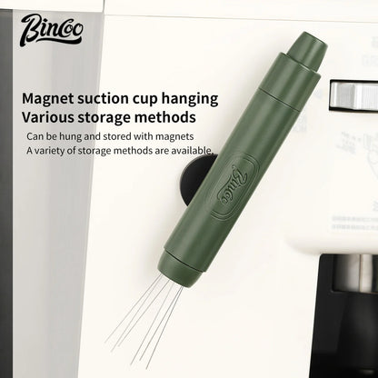 Bincoo Professional Espresso Distribution Needle Magnetic Telescopic Stainless Steel Clump Breaker Perfect for Stirring