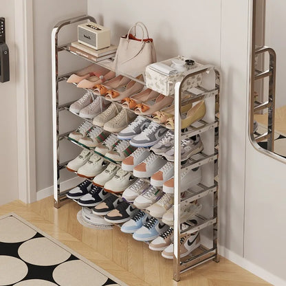 Thickened stainless steel shoe rack, family corridor, student dormitory, rental room, shoe cabinet