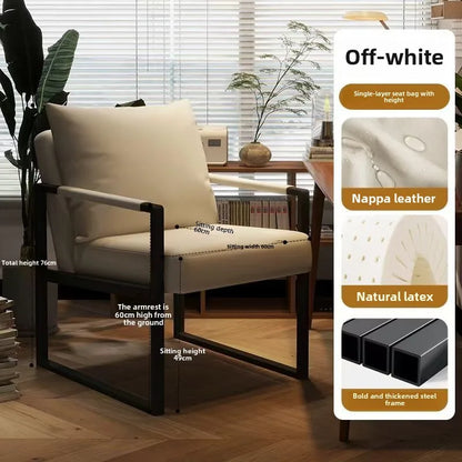 Nordic lazy sofa light luxury sales single wrought iron leisure chair balcony negotiation bedroom living room minimalist sofa