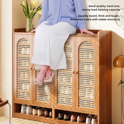 Vertical multi-layer shoe rack, household large capacity living room storage, entrance cabinet, multifunctional storage rack
