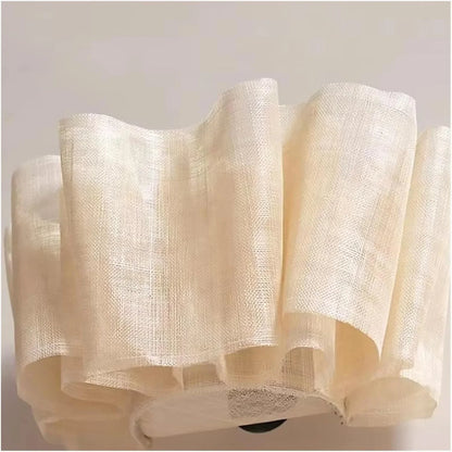 Wabi Sabi Pleated Pendant Light Nordic Linen Fabric Chandelier  For Living Room Study Clothes Shop Restaurant Decoration Light