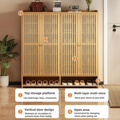 Shoe cabinet for home use, doorstep storage cabinet, wall facing hallway, indoor entrance, rental room, multi-layer shoe rack