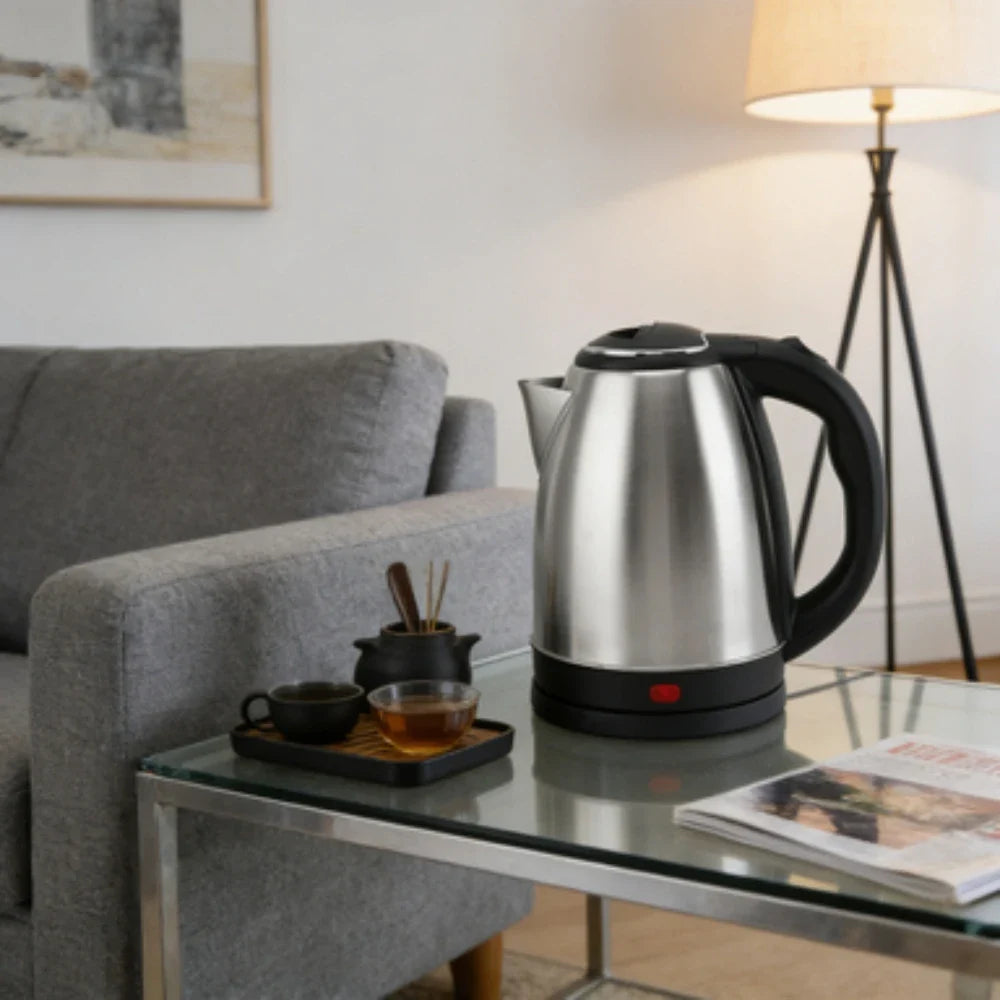 Electric Kettle 2L with Auto Shut-Off, Stainless Steel Fast Boiling Water Boiler for Tea & Coffee