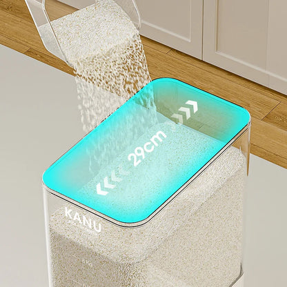 High-end pressing rice bucket, insect-proof and moisture-proof sealing, household food-grade rice box, flour storage container