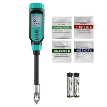 Soil pH Tester High Accuracy Digital pH Meter for Soil Garden Water Plants Solution and Food Soil pH Test Kit with Thermometer