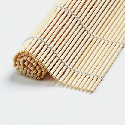 Exquisite Bamboo Sushi Mat with White Finish Seaweed Rice Roll Curling Non Stick Japanese Style Kitchen Essential  Sushi Making