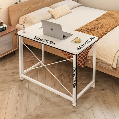 Folding desk, movable desk, home student computer desk, study desk, bedroom bedside desk, office desk computer desk