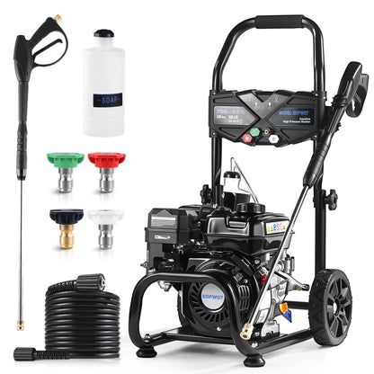 Efurden Gas High Pressure Washer 3500PSI 2.3GPM Portable Power Washer 25ft Hose
