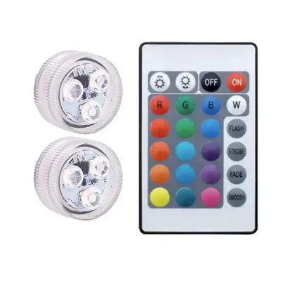 Submersible LED Light with Remote Pool Lights for Party Event Waterproof Tea Lamp for Vase Fishtank Wedding Halloween Christmas