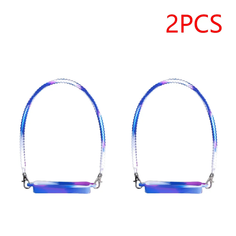 Soft Silicone Water Bottle Handle Silicone Portable Thermo Bottle Sling Carrier Holder With Strap for  Stanley Cup Accessories