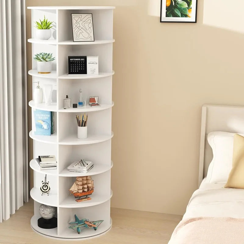 Multifunctional rotating shoe rack storage rack household bag toy floor-standing 360-degree rotating storage rack display rack