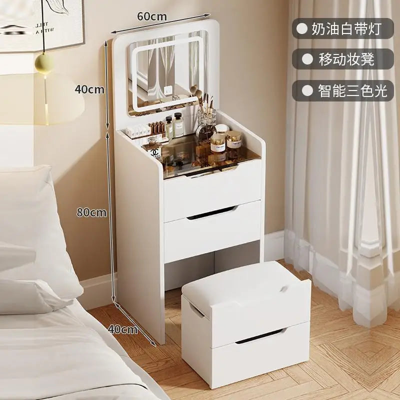 Cream wind dresser modern simple multi-functional 48CM 40CM bedside chest integrated makeup table storage cabinet