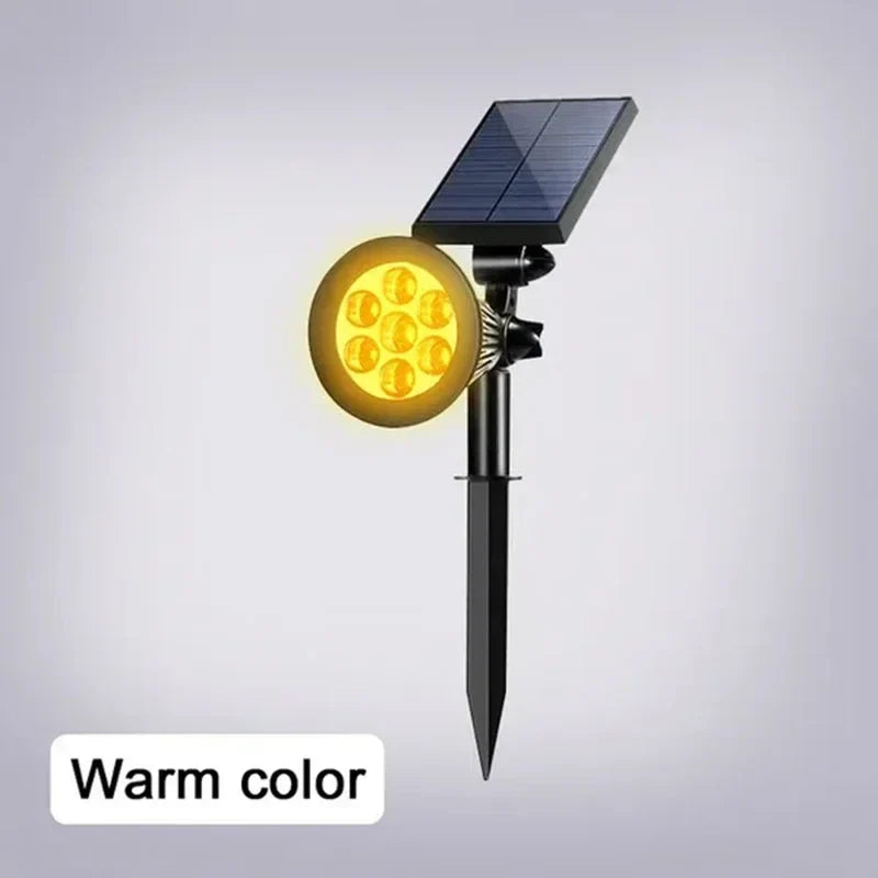 1Pcs Solar Powered 7LED Lamp Adjustable Solar Spotlight In-Ground IP65 Waterproof Landscape Wall Light Outdoor Lighting