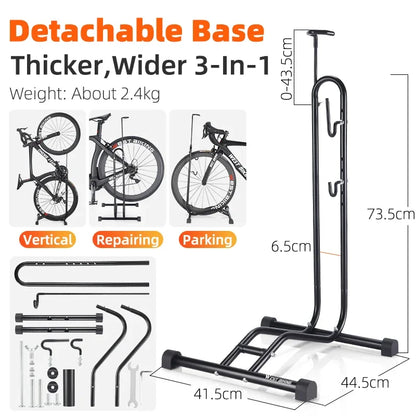 WEST BIKING 3 In 1 Bicycle Parking Rack Multifunctional Bike Indoor Garage Storage Stand MTB Road Bike Maintenance Repair Stand