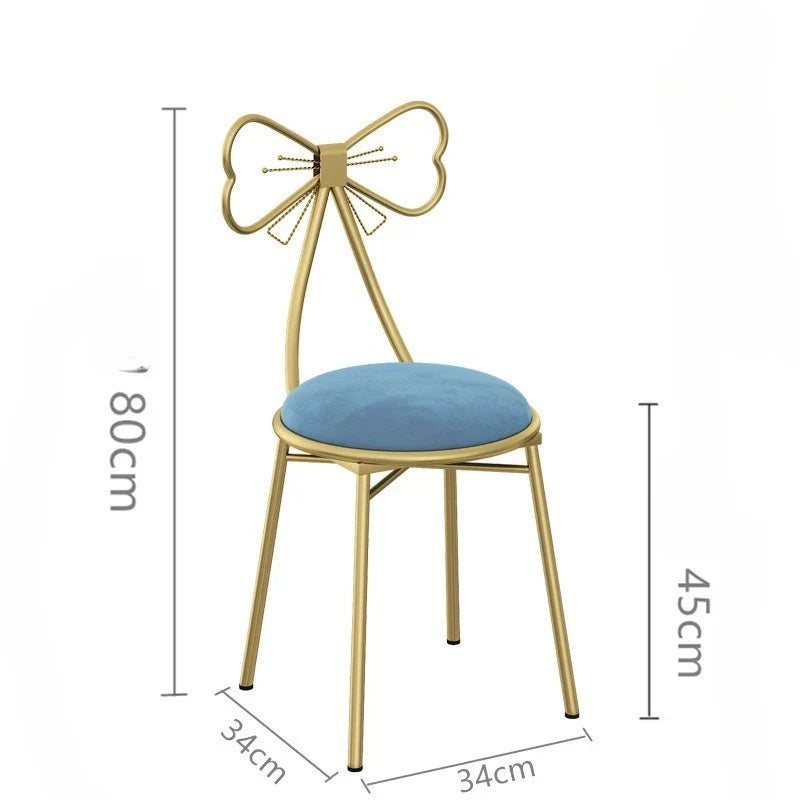 Italian simple girl bedroom dresser stool butterfly back chair ins makeup stool wholesale butterfly chair