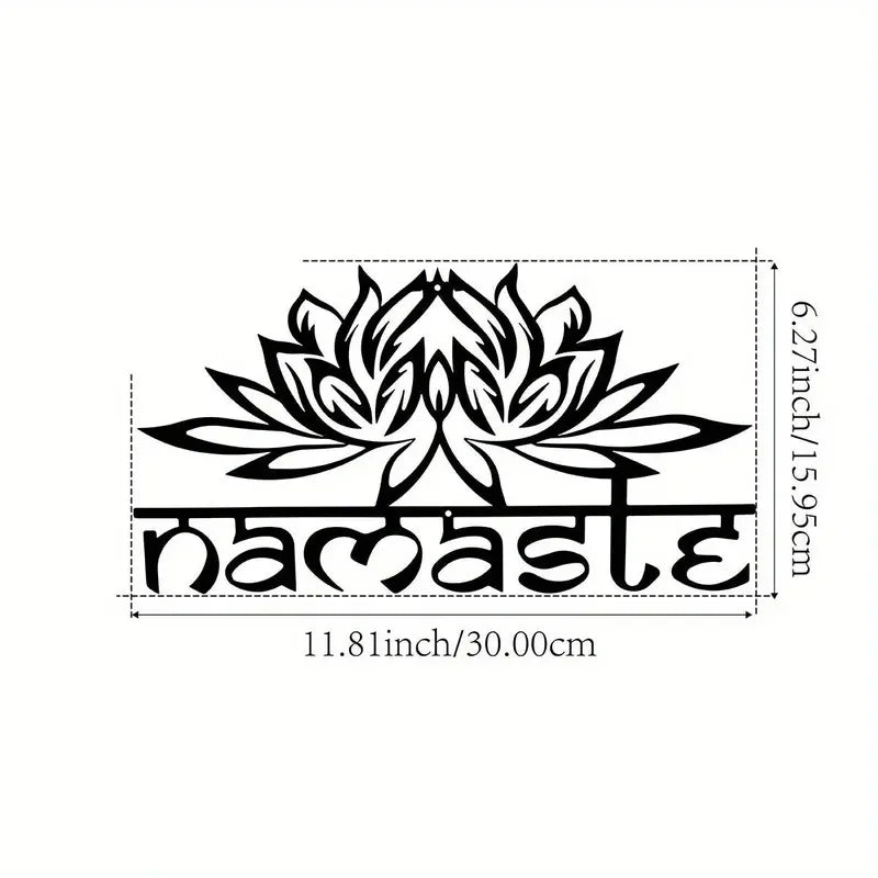 Namaste Metal Yoga Sculpture - Stunning Versatile Indoor & Outdoor Decor, No Electricity Required, Durable, Weather-Resistant