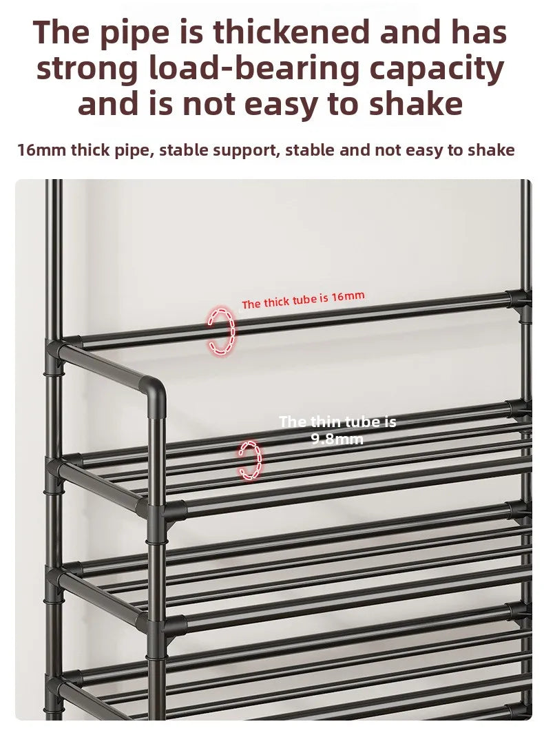 Multi-layer Rack Shoe Rack Simple Household Integrated Multi-functional Simple Assembly Door Storage Shoe Cabinet Shoe Hat Rack