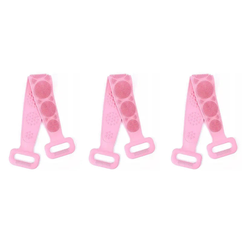 Body Sponge Silicone Brushe Bath Towels Scrubber Rubbing Back Peeling Massage Shower Belt Extended Skin Clean Brushes Bath Brush