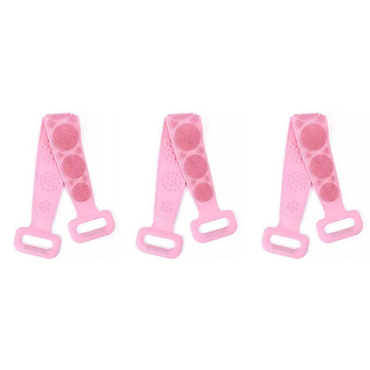Body Sponge Silicone Brushe Bath Towels Scrubber Rubbing Back Peeling Massage Shower Belt Extended Skin Clean Brushes Bath Brush