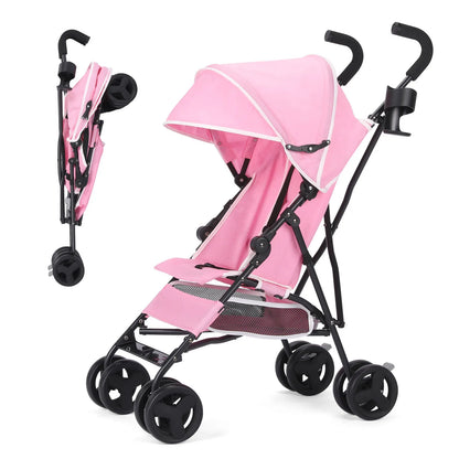 Umbrella Stroller, Lightweight Compact Foldable Baby Stroller for Travel, Easy One-Hand Fold, Multi-Position Canopy