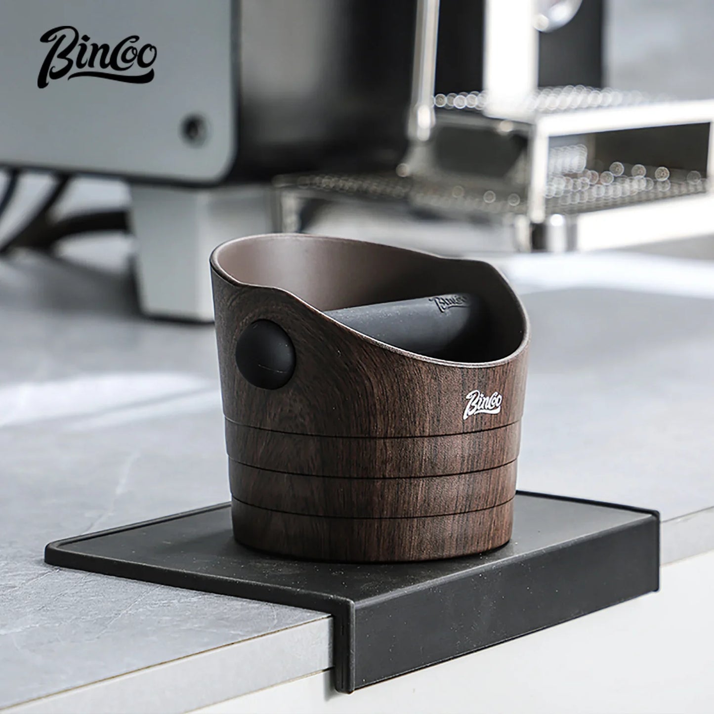 Bincoo Coffee Knock Box Espresso Grounds Container Anti Slip Espresso Dump Bin Grind Beveled Barista Goods Cafe Bar Accessories