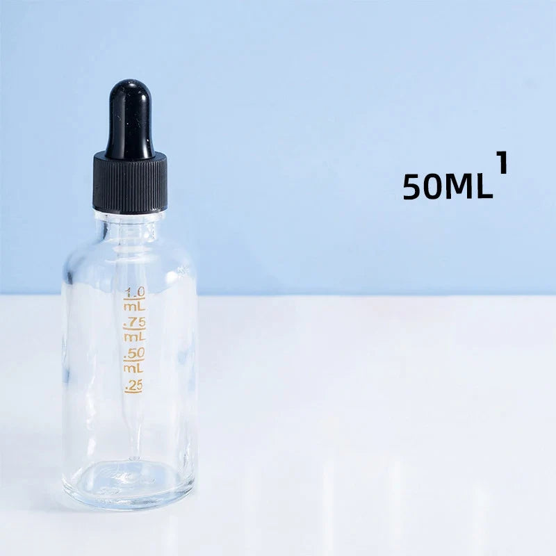Dropper Bottles With Scale Reagent Eye Drop Transparent Glass Aromatherapy Liquid Pipette Bottle Refillable Bottles Travel