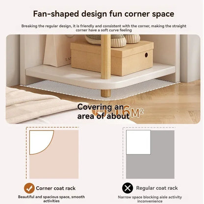 Corner storage cabinet for home use, simple foyer, coat rack, corner wall display cabinet, floor standing bookshelf, bedroom sid