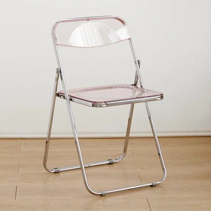 Internet celebrity folding chair acrylic transparent chair completed photo without chair simple folding crystal diningchairstool