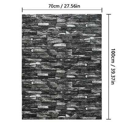 70cmx1/2/3/5/10m 3D Paper Wall Adhesive Living Room PVC Self-adhesive Panels Home Decoration Wallpapers Waterproof Wall Stickers